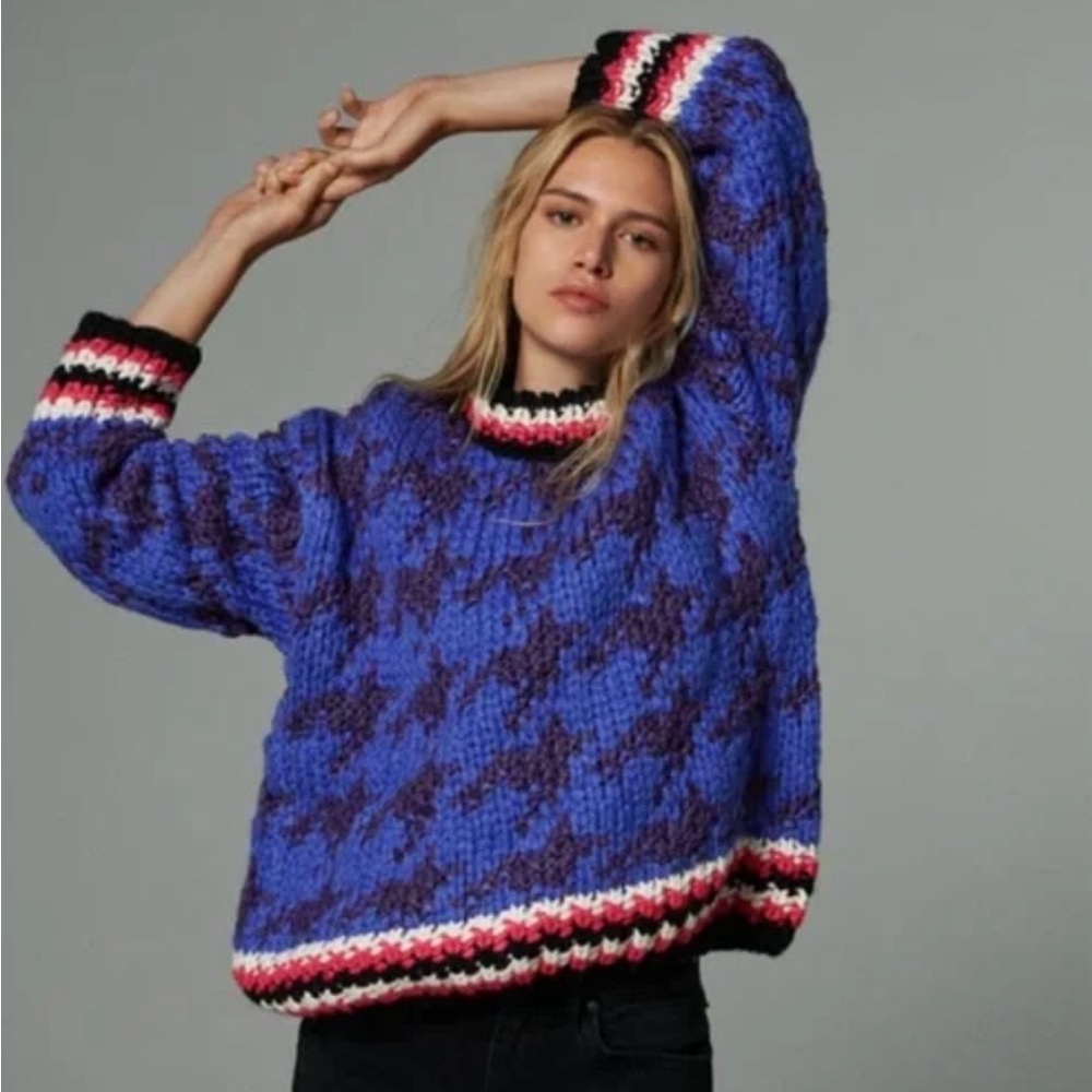 Zara limited edition jacquard knit sweater